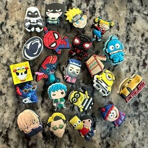 21 boys Colorful Cartoon Character Shoe Charms Set